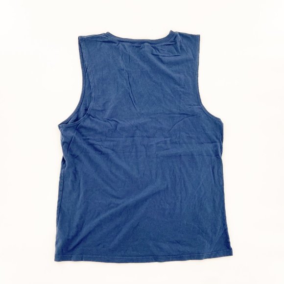 NWT RICHER POORER Womens Muscle Tank Top Tee Navy Marine Blue Cotton Made in USA - Picture 3 of 7